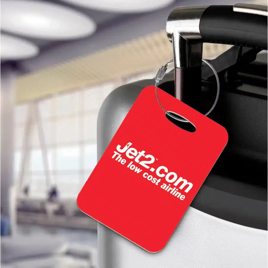 Acrylic luggage tag with JET2 Airlines design — view 2.