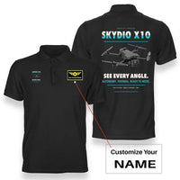 Thumbnail for Skydio X10 design on black polo with custom name badge