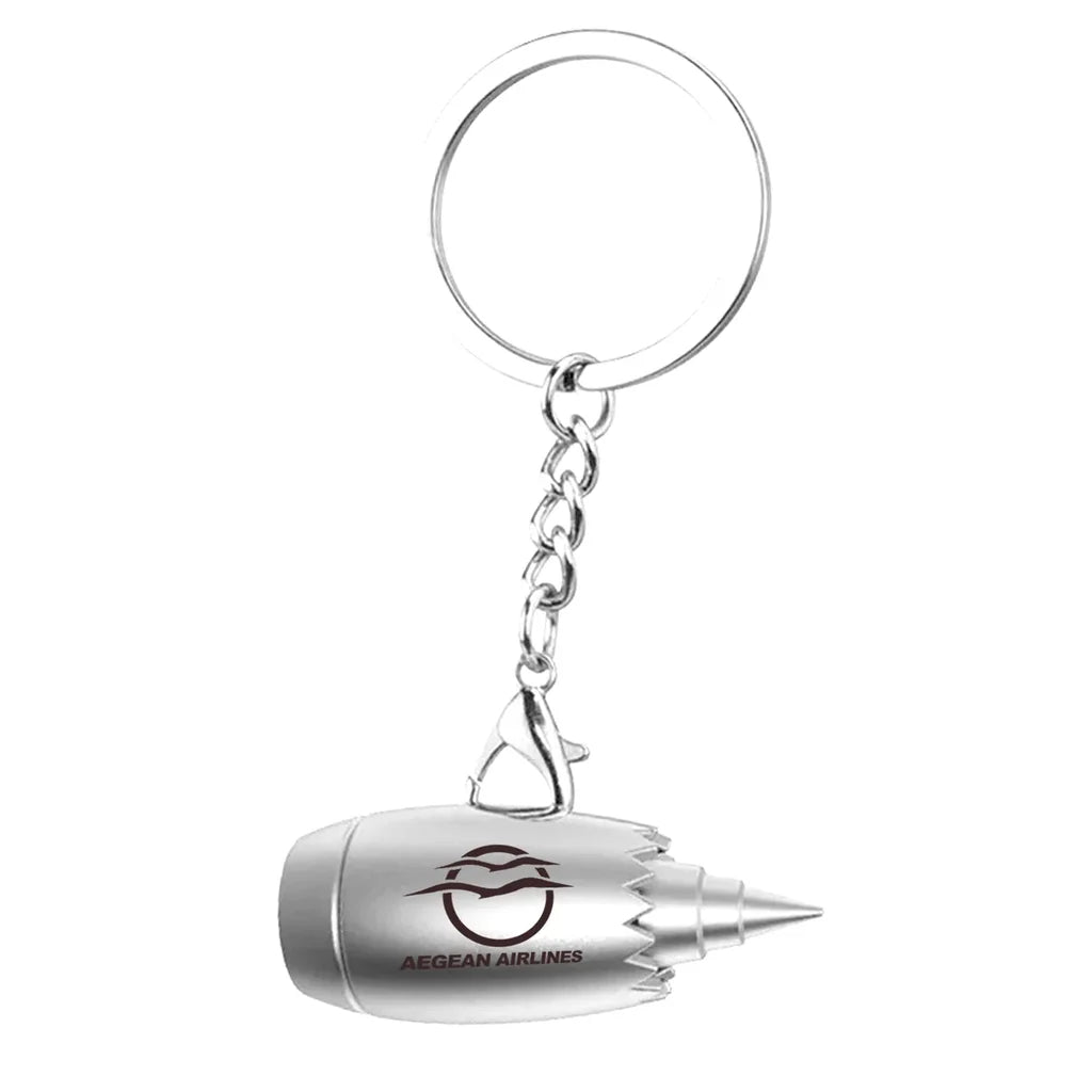 Customisable Aegean Airlines Jet Engine Turbine Key Chain - view 2