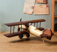 Thumbnail for Solid Wood Retro Handmade Desktop Model Airplane - view 2
