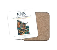 Thumbnail for Rennes–Saint-Jacques Airport (RNS) design on white 1 piece coaster