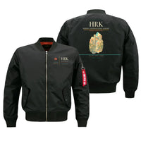 Thumbnail for Kharkiv International Airport (HRK) design on black bomber jacket