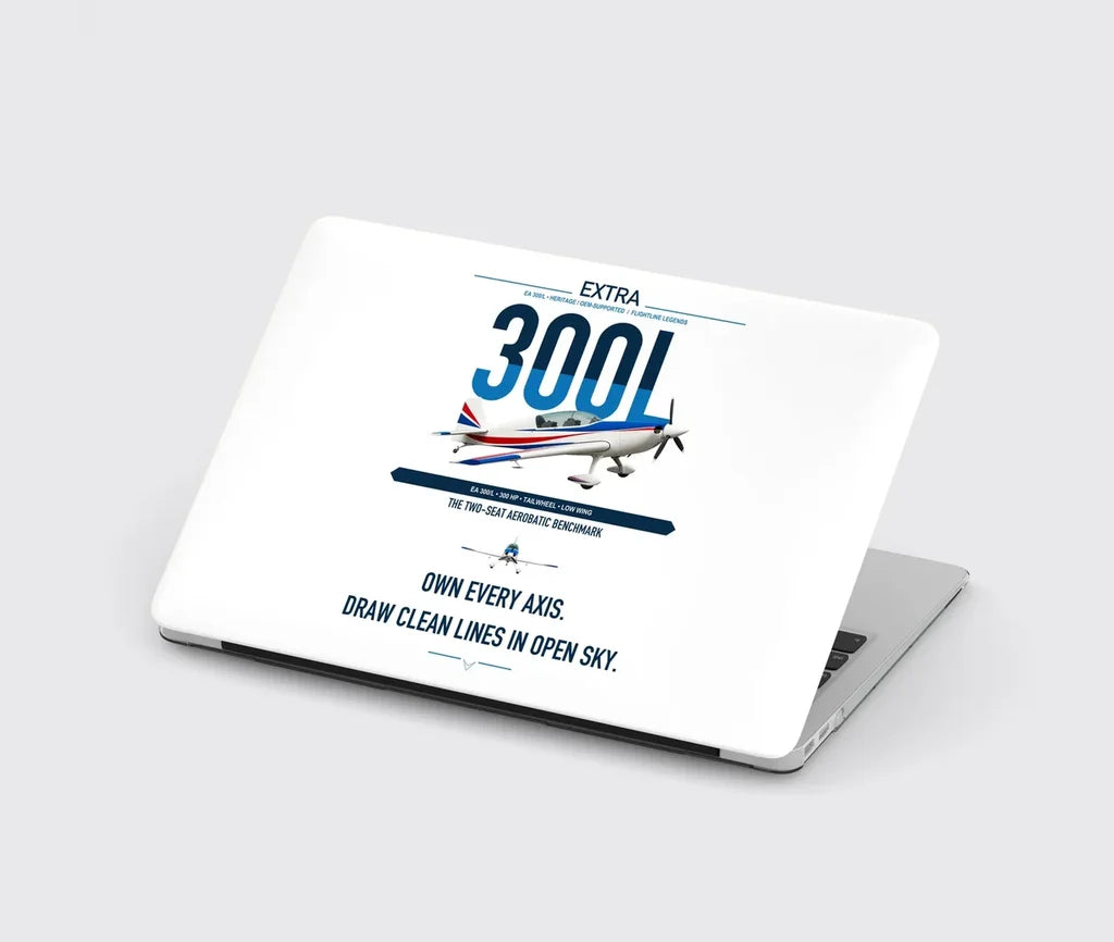 Extra 300L design on white MacBook case