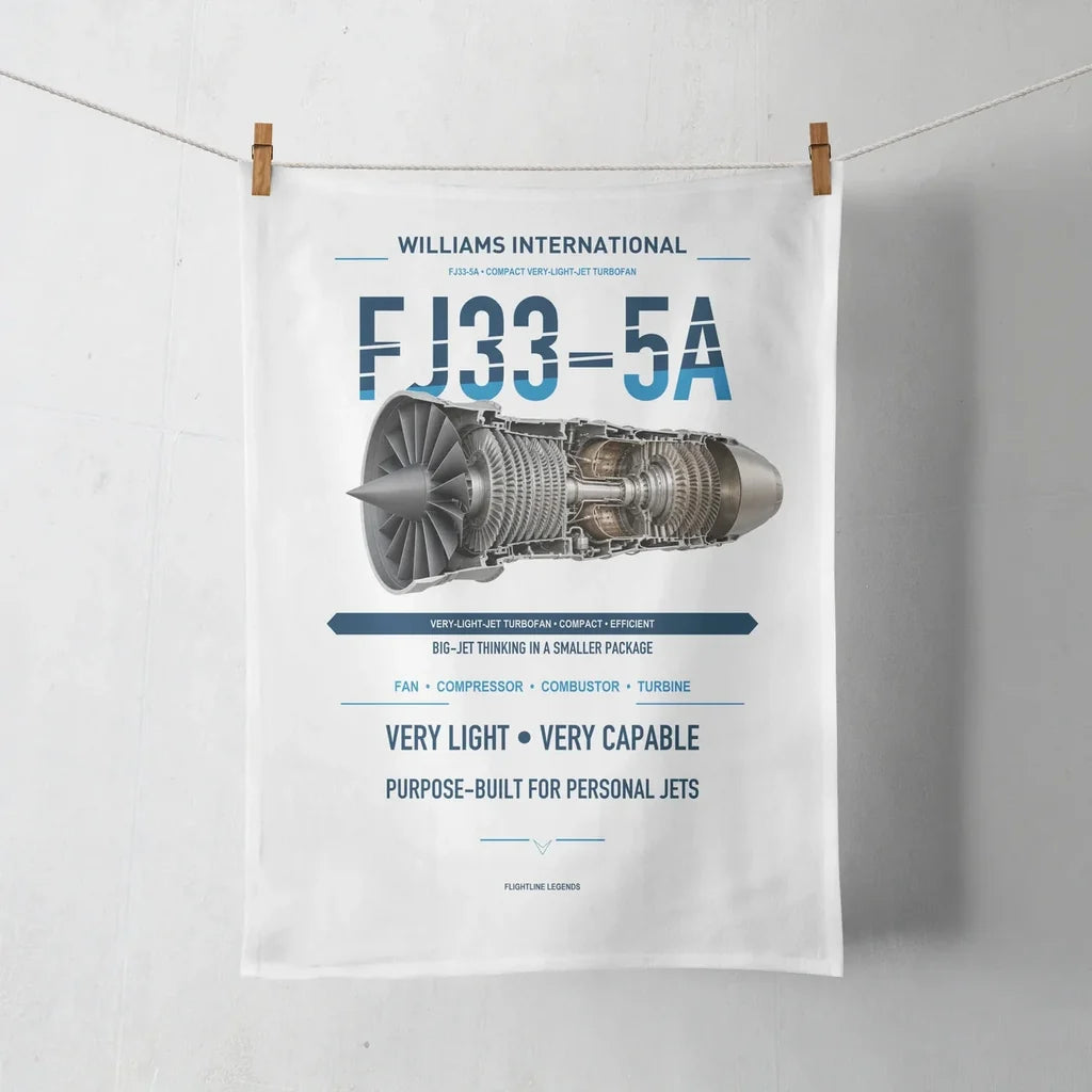 FJ33-5A design on white towel