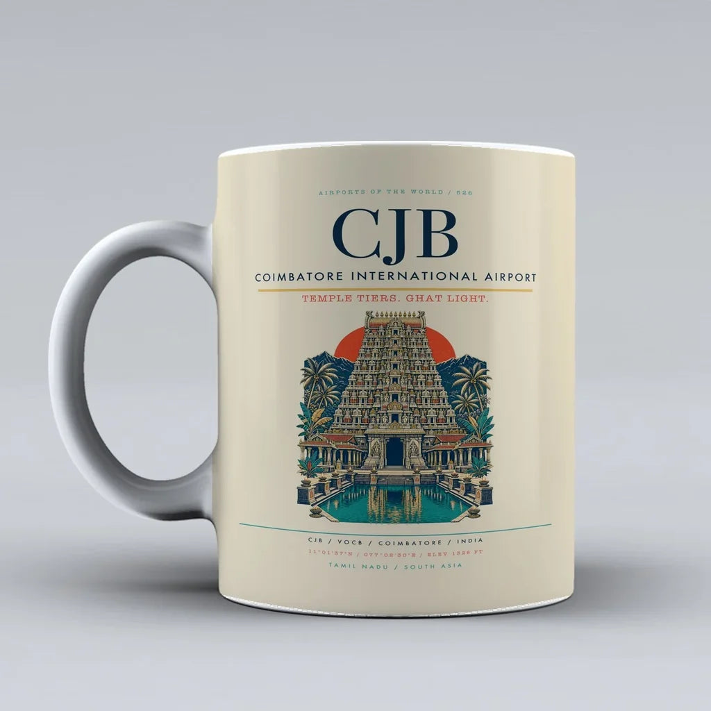 Coimbatore International Airport CJB Mug - Beige