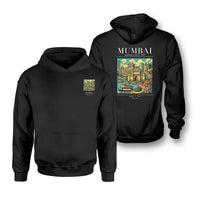 Thumbnail for MUMBAI - Poster - Double-Side Hoodie - Black