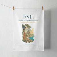 Thumbnail for Figari Sud-Corse Airport (FSC) design on white towel