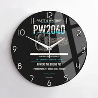 Thumbnail for PW2040 design on black no frame wall clock