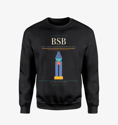 Brasilia - Presidente Juscelino Kubitschek International Airport BSB Sweatshirt - Black