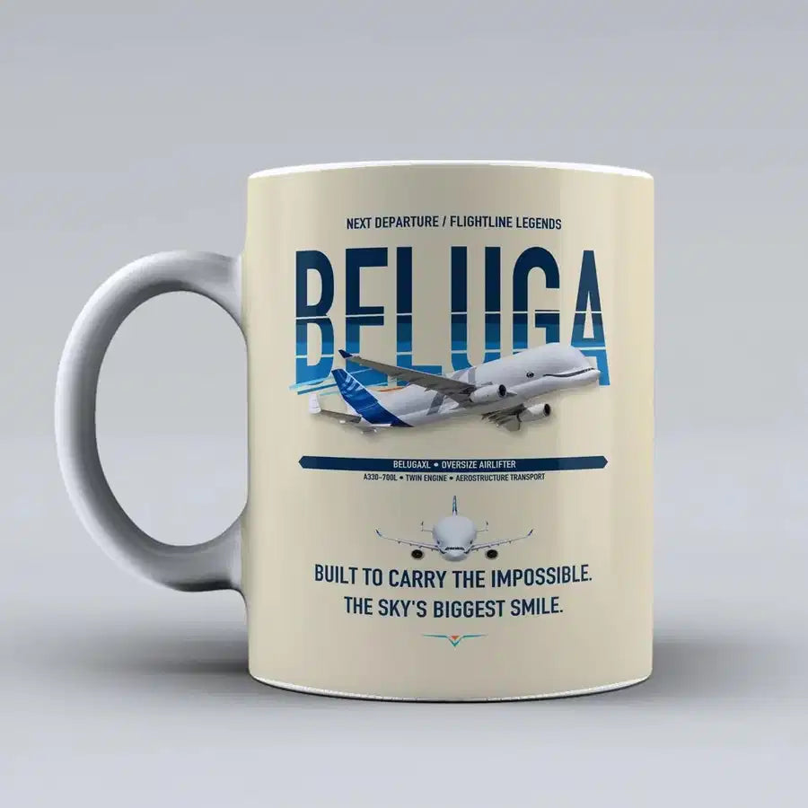 BelugaXL Mug design on beige airbus