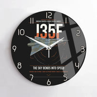 Thumbnail for Saab J 35F Draken design on black no frame wall clock