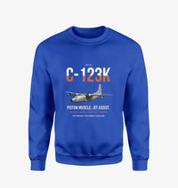 Thumbnail for C-123K Provider design on blue sweatshirt