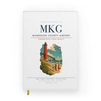 Thumbnail for Muskegon County Airport (MKG) design on white notebook