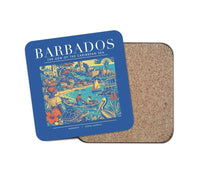Thumbnail for BARBADOS - Poster - Coaster - Blue