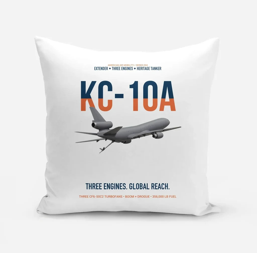 KC-10A EXTENDER design on white pillow