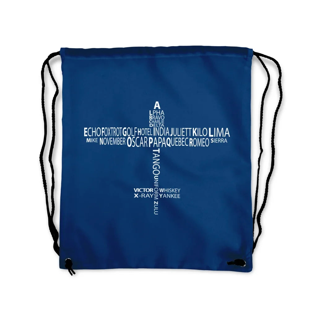 Aviation Alphabet Drawstring Bag - view 2
