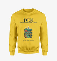 Thumbnail for Denver International Airport (DEN) design on yellow sweatshirt