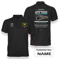 Thumbnail for HTF7000 design on black polo with custom name badge