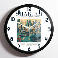 Thumbnail for SHARJAH - Poster - Wall Clock Framed - White