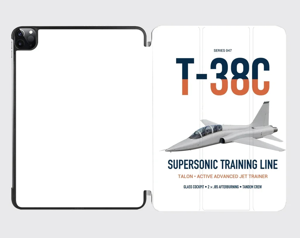 T-38C Talon design on white ipad tablet case