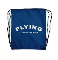 Thumbnail for Flying All Around The World Drawstring Bag - view 2