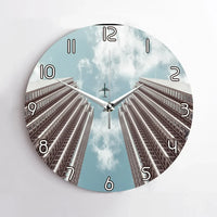 Thumbnail for Airplane Flying over Big Buildings Wall Clock - view 2