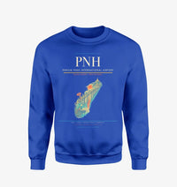 Thumbnail for Phnom Penh International Airport (PNH) design on blue sweatshirt