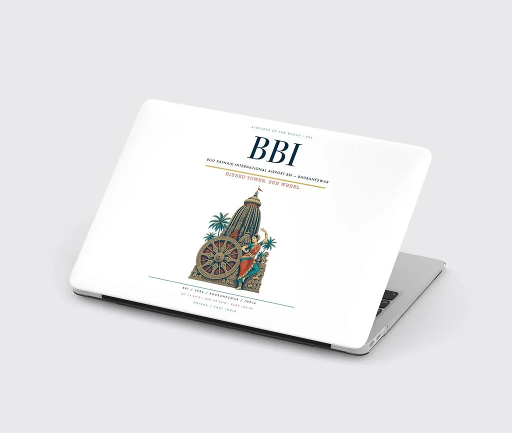 Biju Patnaik International Airport (BBI) design on white MacBook case