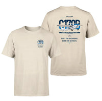 Thumbnail for Cessna 170B design on beige t-shirt, double-side print