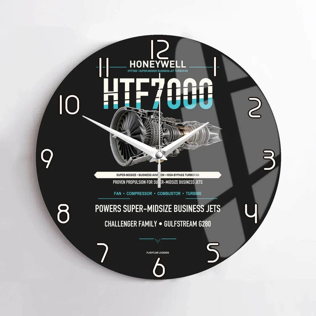 HTF7000 design on black no frame wall clock