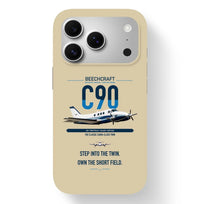 Thumbnail for Beechcraft King Air C90 design on beige magsafe iphone case, for iPhone 17 Pro