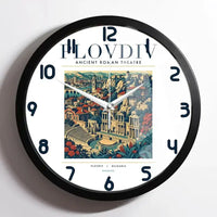Thumbnail for PLOVDIV - Poster - Wall Clock Framed - White