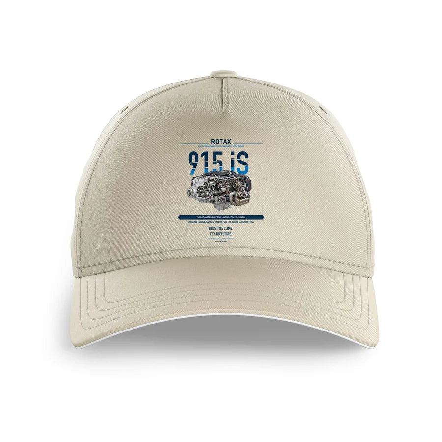 915 iS design on beige printed hat