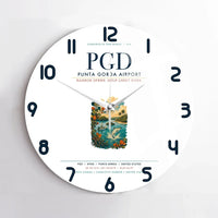 Thumbnail for Punta Gorda Airport (PGD) design on white no frame wall clock