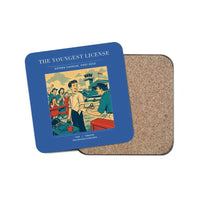 Thumbnail for The Youngest License - Designed Coasters design on blue 1-piece