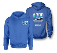 Thumbnail for Airbus A300B2 design on blue hoodie