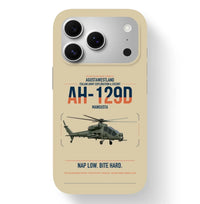 Thumbnail for AgustaWestland AH-129D Mangusta design on beige magsafe iphone case, for iPhone 17 Pro