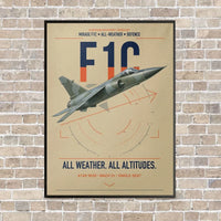 Thumbnail for Dassault Mirage F1C vertical canvas print - framed - beige background