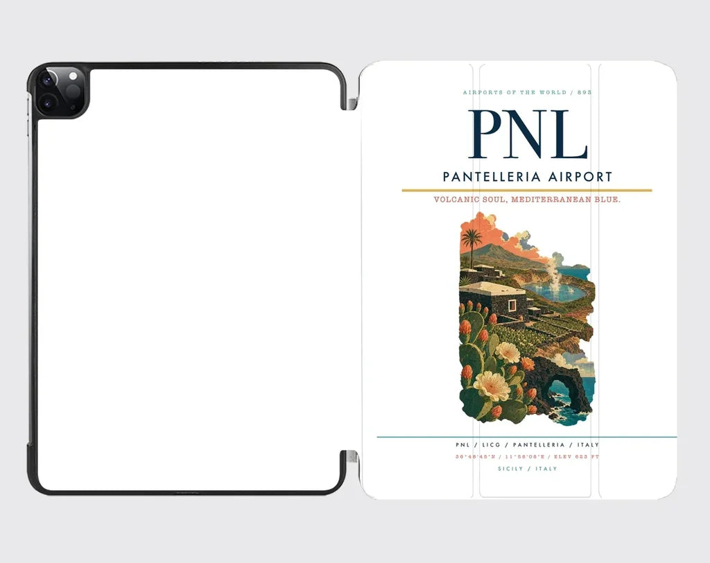 Pantelleria Airport (PNL) design on white ipad tablet case