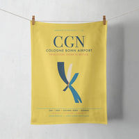 Thumbnail for Cologne Bonn Airport (CGN) design on yellow towel
