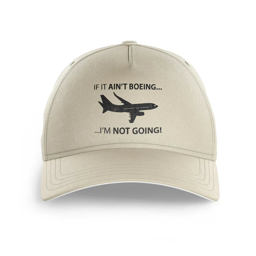 If It Ain't Boeing I'm Not Going! printed hat - beige