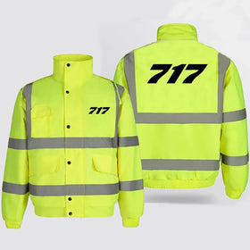 Boeing 717 Flat Text Reflective Winter Jackets