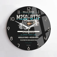 Thumbnail for M250-B17F design on black no frame wall clock