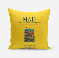 Thumbnail for Adolfo Suarez Madrid-Barajas Airport (MAD) design on yellow pillow
