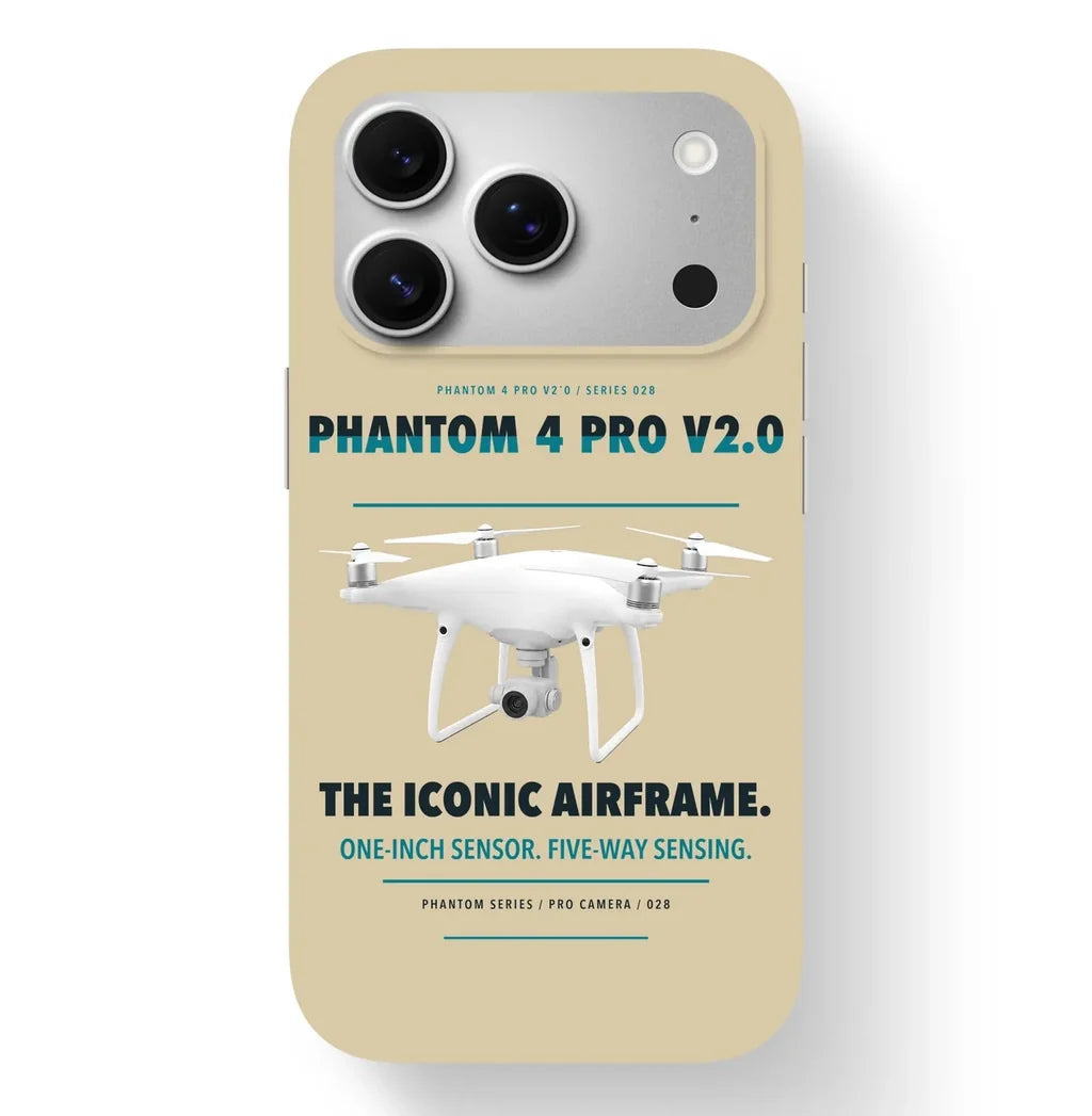 DJI Phantom 4 Pro V2.0 Case design on beige iphone case