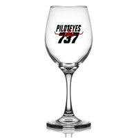 Thumbnail for Customisable Amazing Piloteyes737 Wine Glass - view 2