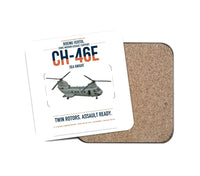 Thumbnail for Boeing Vertol CH-46E Sea Knight design on white 1 piece coaster