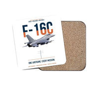 Thumbnail for F-16C Fighting Falcon One Airframe Every Mission design on white 1 piece coaster