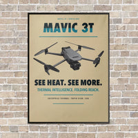 Thumbnail for DJI Mavic 3 Thermal vertical canvas print - framed - beige background