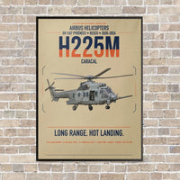 Thumbnail for Airbus Helicopters H225M Caracal vertical canvas print - framed - beige background